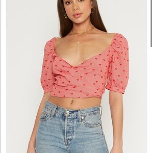 NEW 4SI3NNA Heart Crop Top